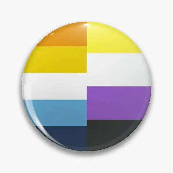 Aroace Nonbinary Flags Soft Button Pin Hat Fashion Lover Gift Decor Cartoon Metal Funny Lapel Pin Creative Women Clothes Badge