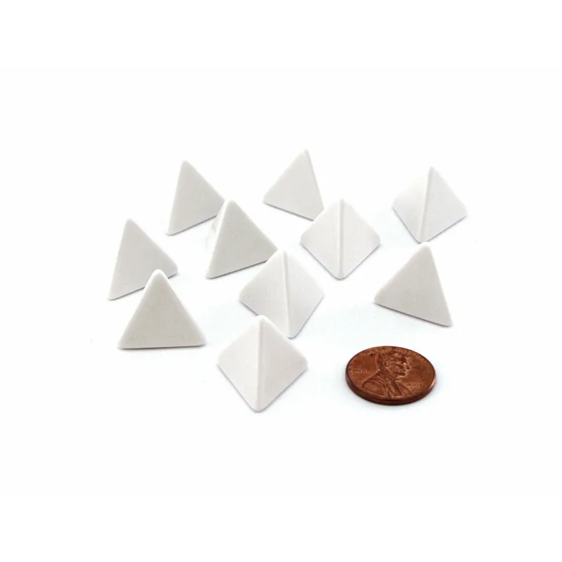 4 Pcs/set White 4 Side Blank D4 Dice Diagonal Diameter 22mm DIY Board Game Accessories Teaching Mathematical Tool