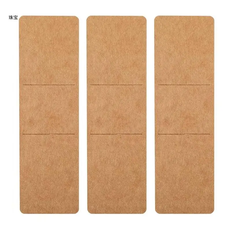 X5QE Kraft Sleeves 5.9 x 1.8inches Bookmarks Holder DIY Resin Display Cards for Wrapping Small Business