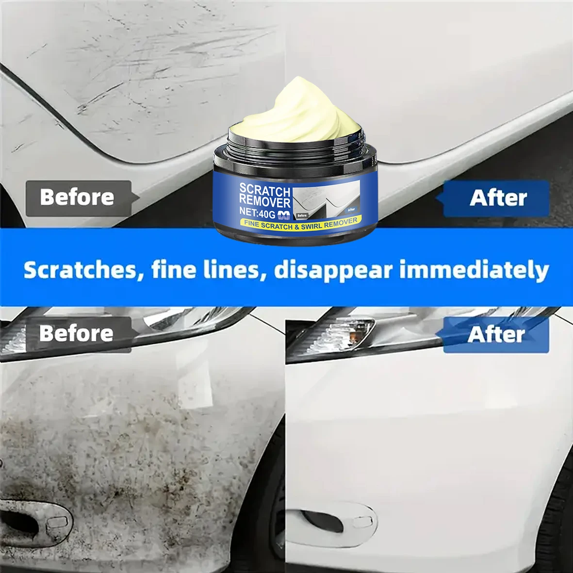 Car Scratch Remover Car Paint Repair Tool, Fast-Acting Nano Liquid for Quick Scratch Fix Car Scratch Remover for Daily Car Care