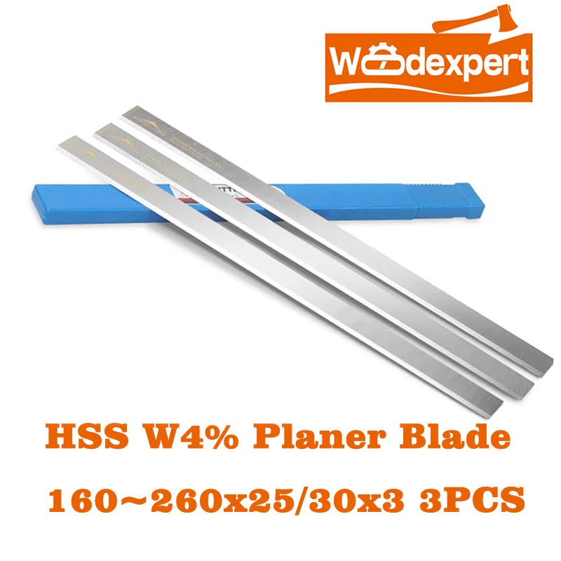 

Planer Blade HSS W4 Knife Cutter for Jointer/Surface Woodworking Electric Power Planer/Wood Line Routing Machine 160-260mm