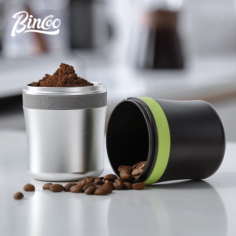 Bincoo Coffee Powder Receiving Cup Black Italian Weighing Bean Cup Anti-Flying Powder Drop Powder Cup Espresso Smelling Cup Fros