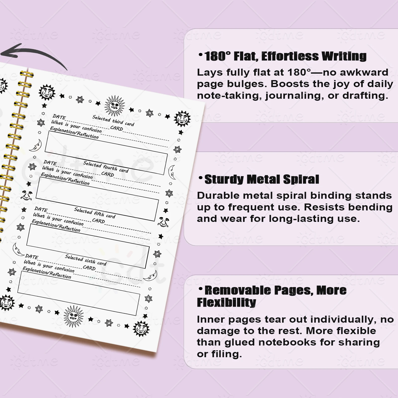 50 sheets Tarot Revelations Notepad Tarot Mysterious Divination Deck Party Card Game Funny Family Friend Game Divination Notepad