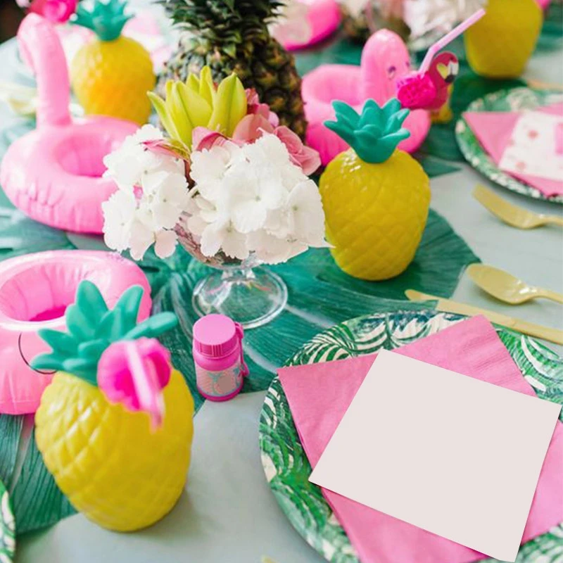 ถ้วยมะพร้าวฤดูร้อนชายหาดวันเกิด Hawaiian Tropical Party ตกแต่งงานแต่งงาน-ใช้งานง่าย