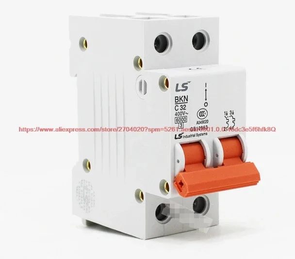 100% NEW Miniature Circuit Breaker Air Switch BKN 2P C10 C16 C20 C32 C40 C63A Type C Sensor