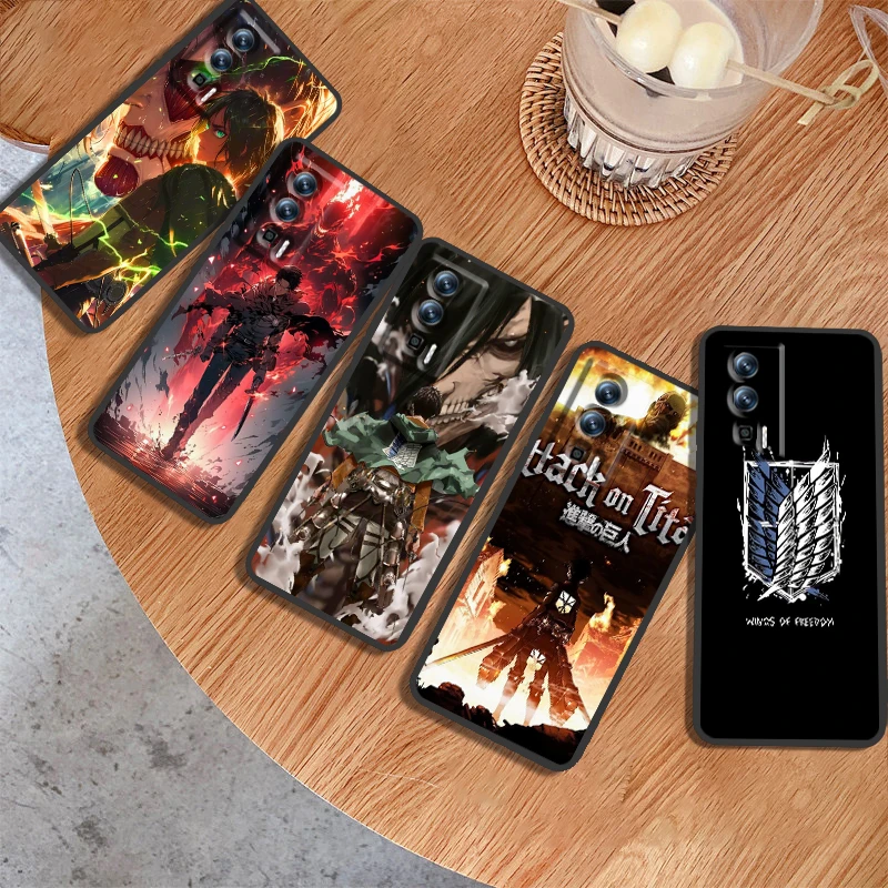 A-Attack On T-titan Anime Cool For Xiaomi Redmi 9A 9C 9AT 10C 9 9T 10 12C 13C 8 12 K60 A1 K50 K40 5G Black Back Phone Case