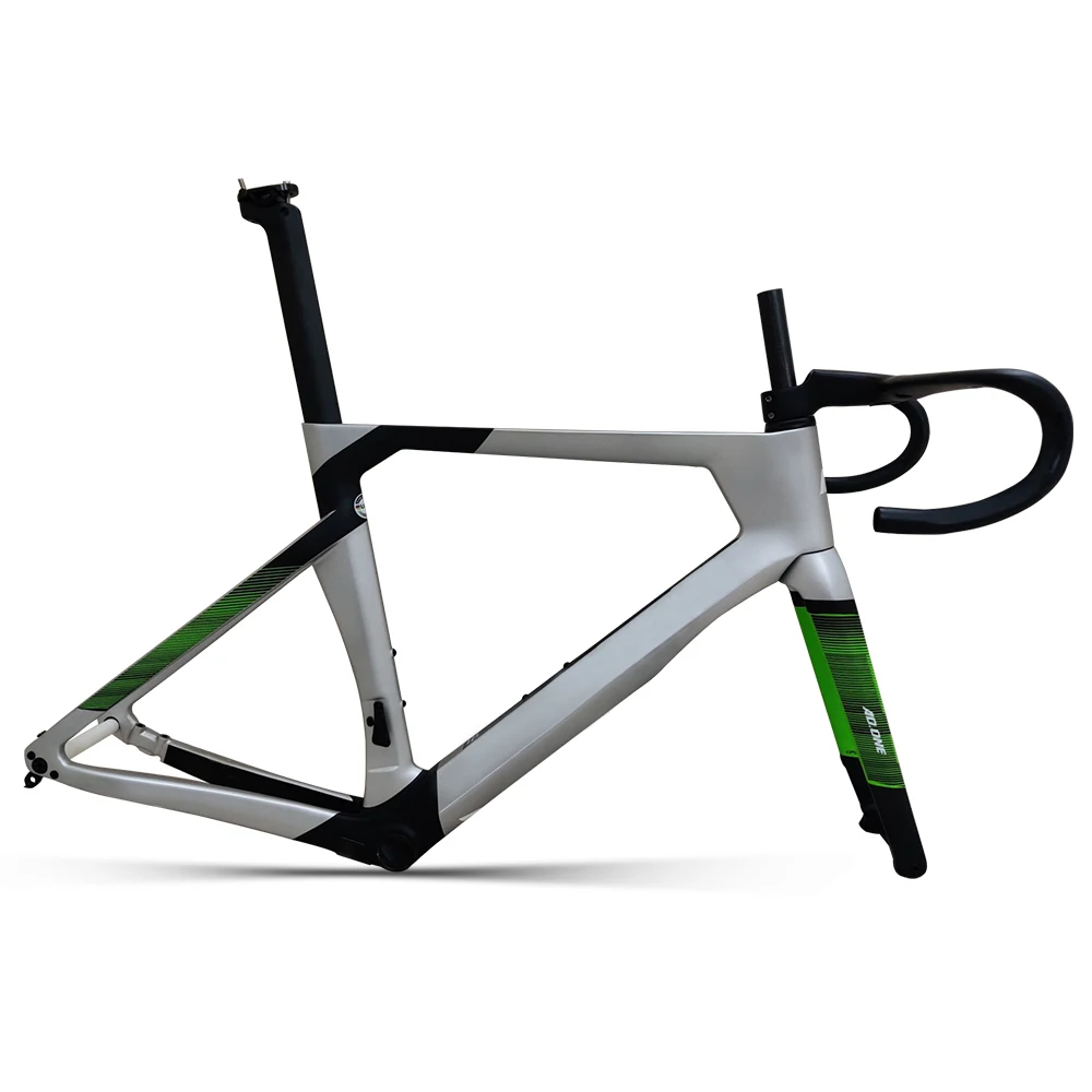 Road Bike Frameset with Handlebar, RB1K, AD.ONE Bicycle Frame, T1100 Carbon, Disc Brakes, Quadro Carbono, New