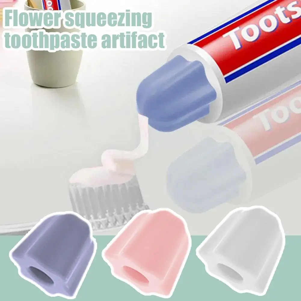 1pcs Silicone Toothpaste Cap Self-sealing Toothpaste Paste Saver Supplies Pump Toothpaste Bathroom Tooth Squeezer Dispenser O5e7