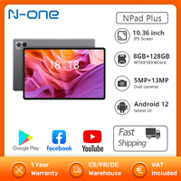 N-one NPad Plus 10.36inch Tablet MT8183 Android 12 8GB RAM 128GB ROM 8 Cores Tablet FHD IPS 5+13MP Camera Dual Wifi BT5.0