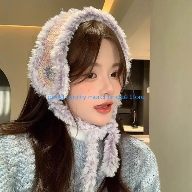 Y5JD Maglia Copriorecchie Fasce Paraorecchie Attrezzatura invernale per donne Ragazze Morbido calore durante le giornate fredde