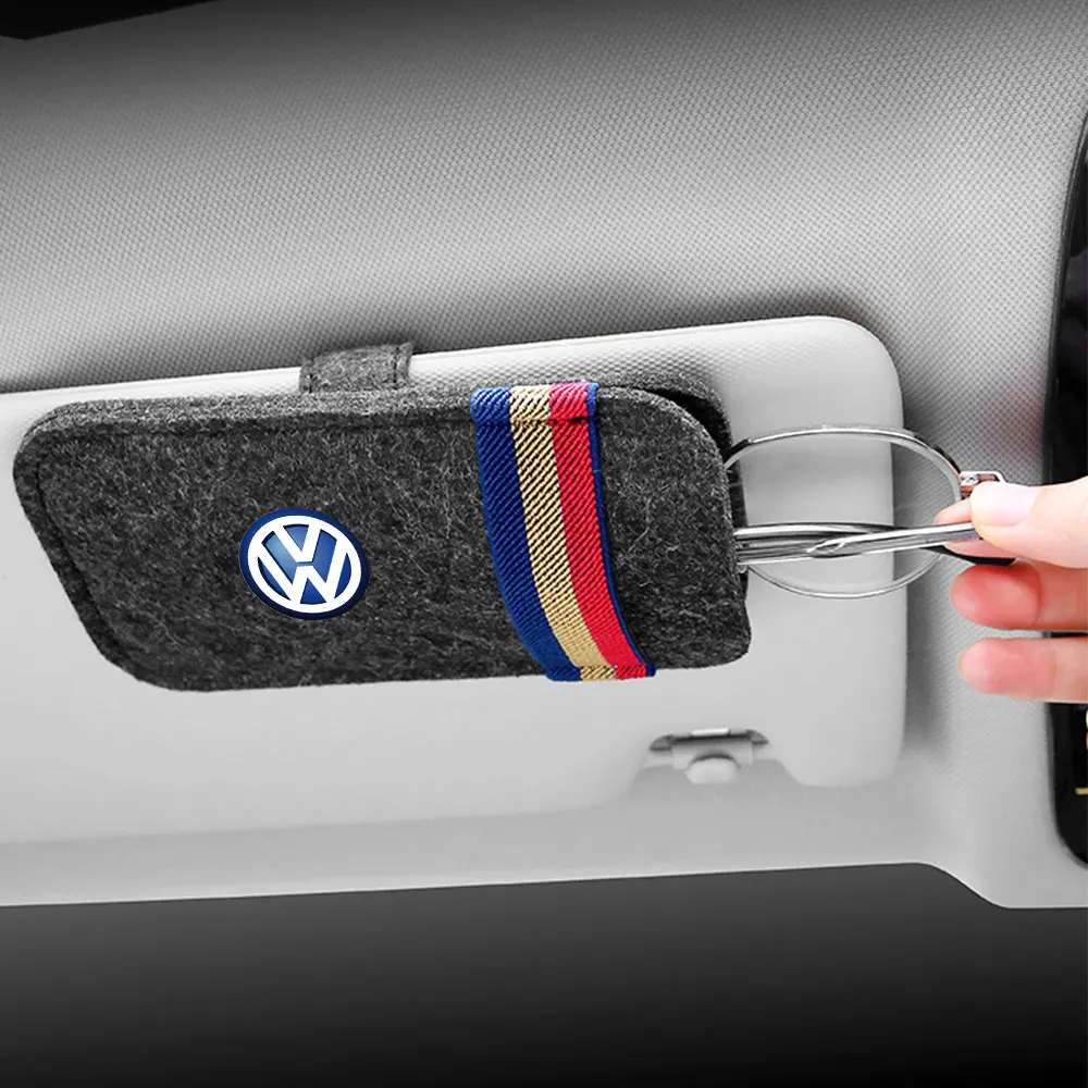 Car Sunglasses Organizer Bag Eyeglasses Holder Glasses Storage Clip For Volkswagen 4MOTION Passat Tiguan Touareg Golf Polo