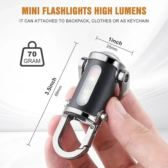12-in-1 Multifunctional Keychain Flashlight - Cool Gadget Keychain Light