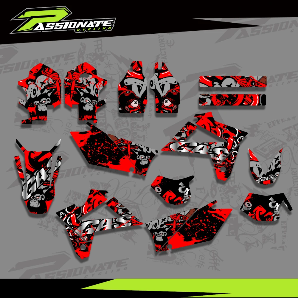 

For GASGAS GAS GAS EC 125 250 300 350 450 2007 2008 2009 Graphics Decals Sticker Kit Motorcycle Background Custom