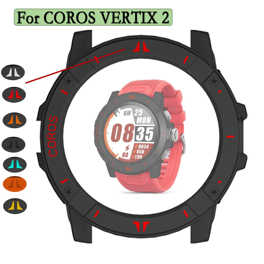 حافظة ساعة لـ COROS VERTIX 2/2S تصميم إبداعي متعدد الألوان بدون واقي شاشة ملحقات إطار الغطاء الواقي للكمبيوتر الشخصي