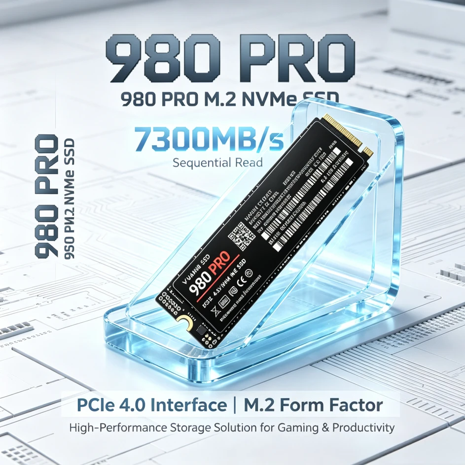 Genuine 980 Pro M.2 NVMe SATA Internal Solid State Drive 500GB 1TB 2TB 4TB Ultra High Speed SSD for Notebook Desktop Computer