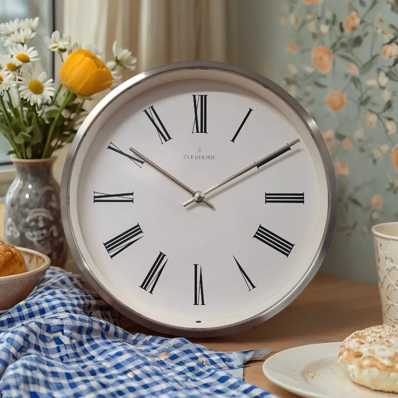 Minimalist Metal Wall Clock Modern Luxury Elegant Round Wall Clock Living Room Creative Silent Aesthetic Clocks Home Decoration