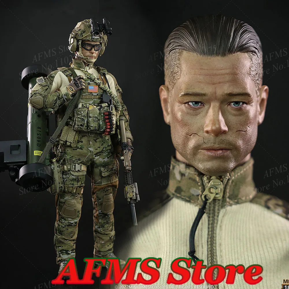 MINITIMES M042 1/6 Scale Collectible Figure Brad Pitt US Army Special Forces Team Full Set 12Inch Action Figure Men Soldier