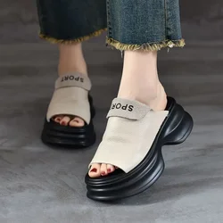 Woman Slippers Soft Sandals Sabot Slides Platform Thick Shoes For Women Summer Footwear Designer Luxury Luxury 2025 Trend Unique