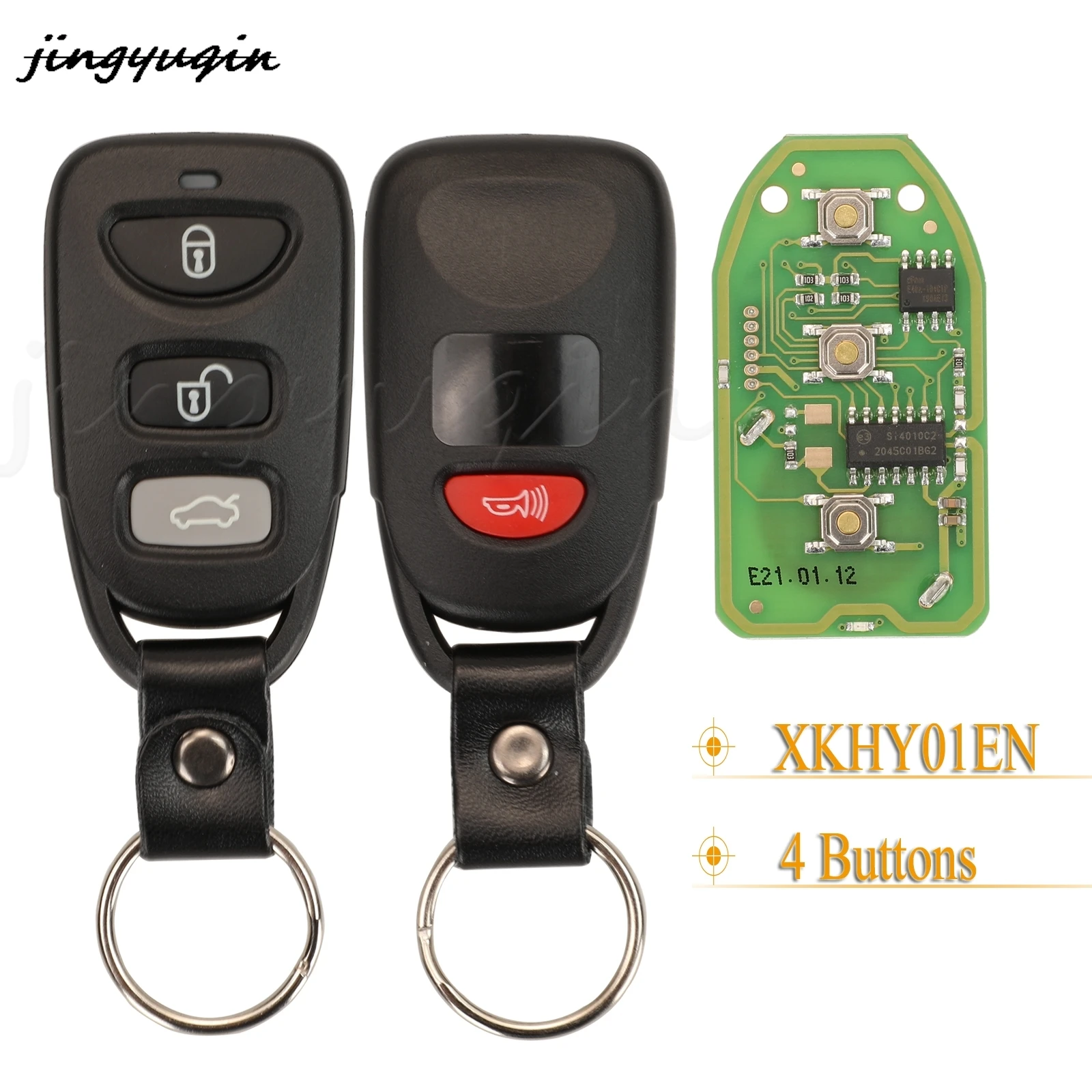 jingyuqin 3+1 Buttons Xhorse XKHY01EN Wire Universal Remote Key For Hyundai English Version  With Xhorse VVDI Key Tool