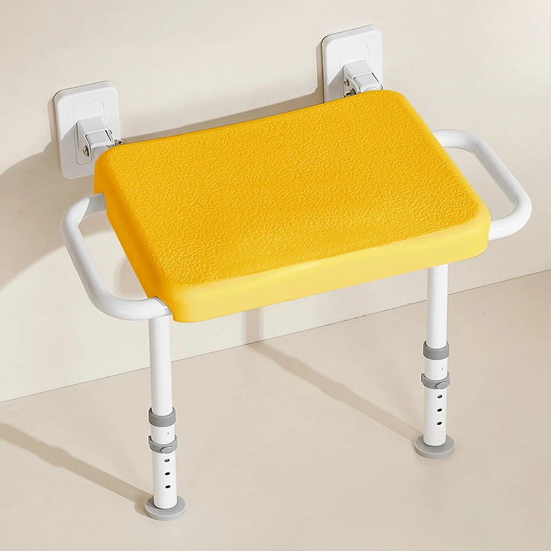 

Japanese-style Bathroom Folding Bath Stool, Wall Mounted Shower Seat, Non-slip Safe Bath Seat Stool Shower Chair for The Elderly