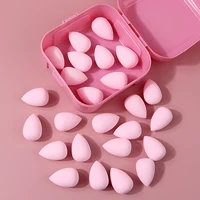 26PCS Mini Pink Makeup Sponge with Storage Box,Skin-Friendly Sponges for Under Eye,Fine Lines&Detail Makeup,Portable 3