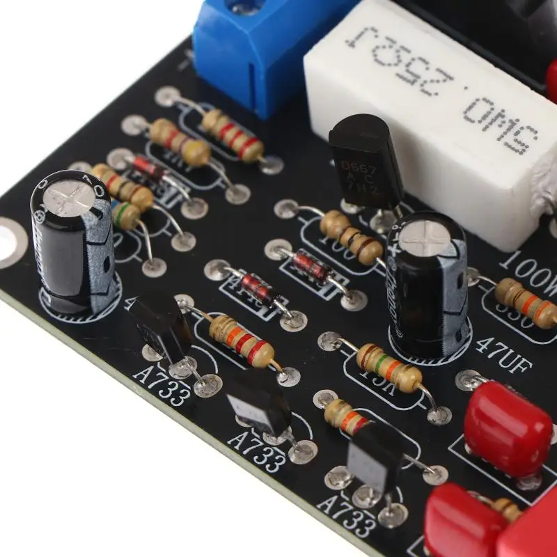 100W 1/2Pcs 2SC5200+2SA1943 Papan Amplifier Audio Mono Daya Tinggi dengan Relay Pelindung Speaker