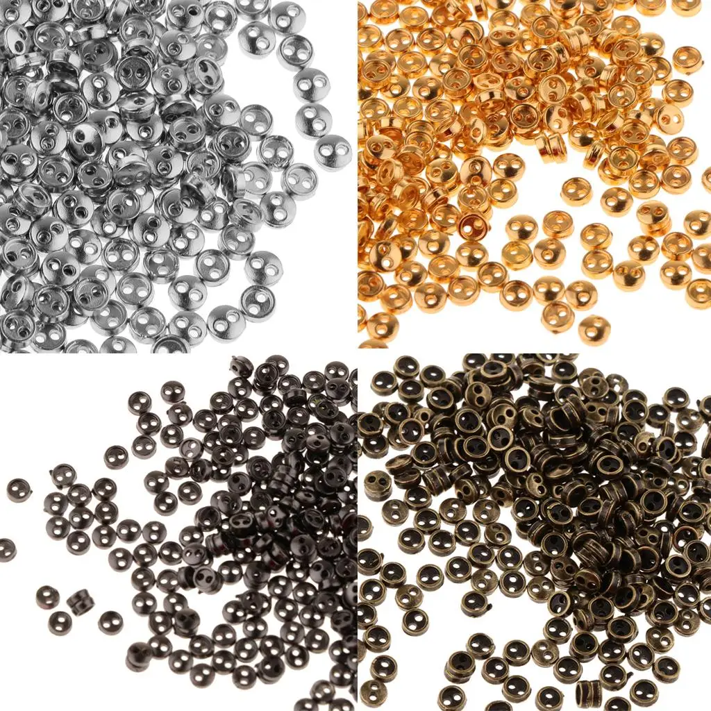 300pcs/pack Miniature Metal Tiny Garment Buttons for Doll Clothes DIY Accs