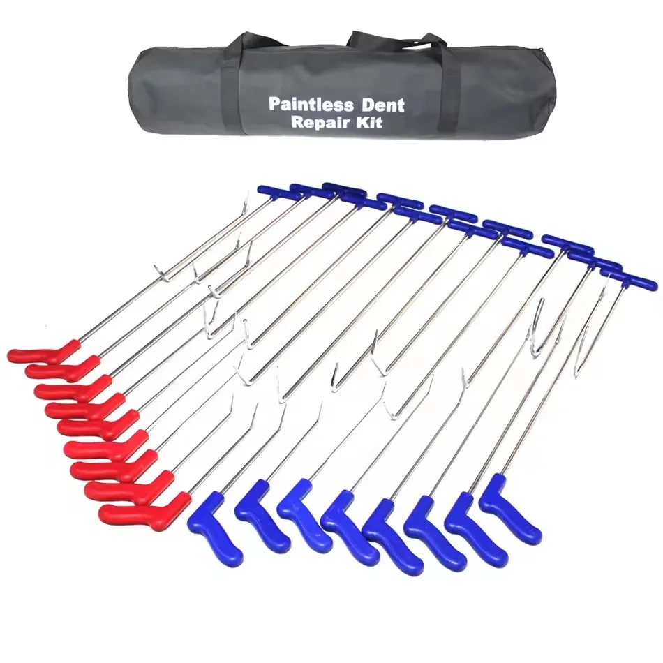 30PCS PDR Car Dent Repair Paintless Dent Removal Tool Hook and Rod Repair Without Damaging Paint