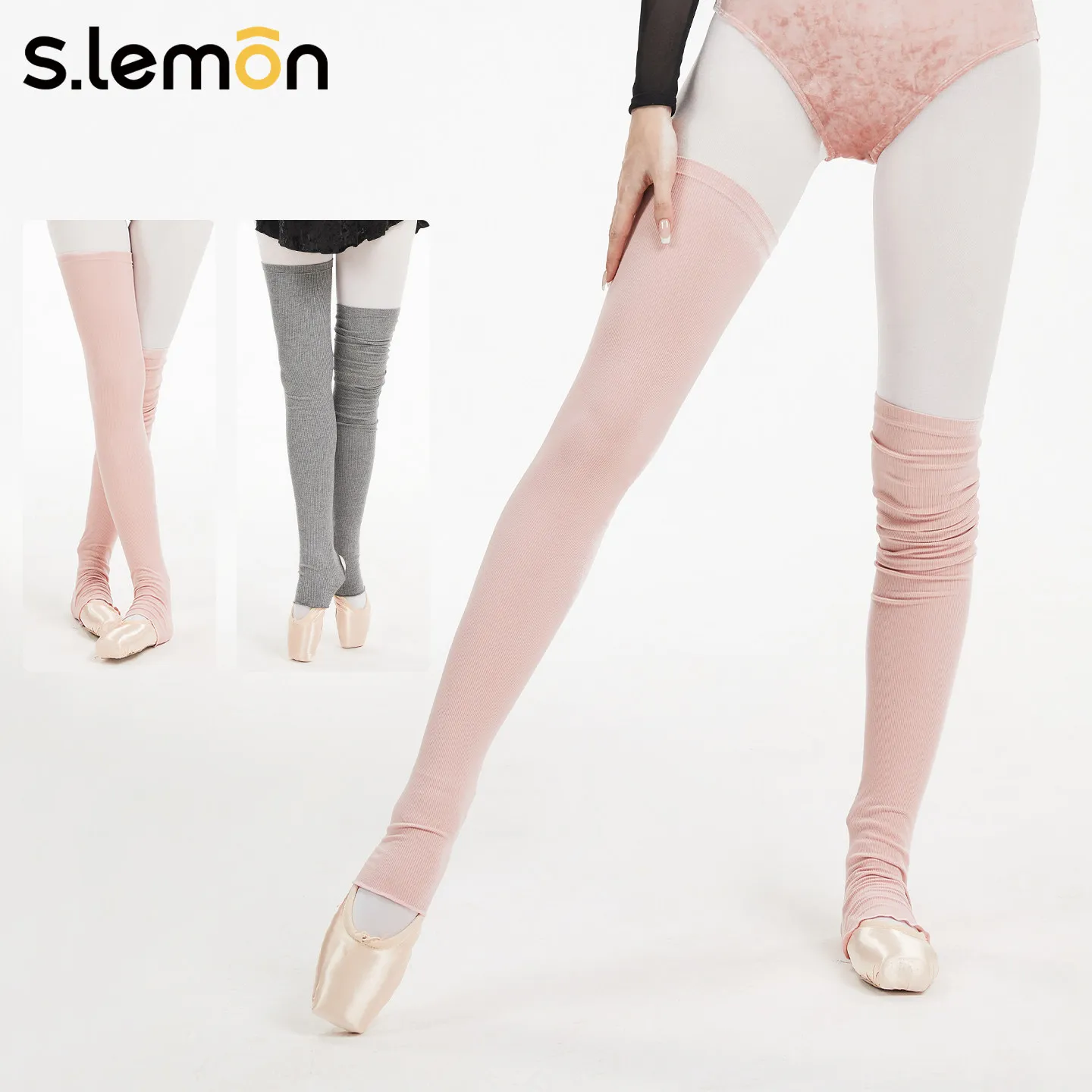 

Ballet Leg Warmers for Women – Over Knee Dance Warmers with Foot Opening, Knit Winter Practice Socks for Adult Dancers