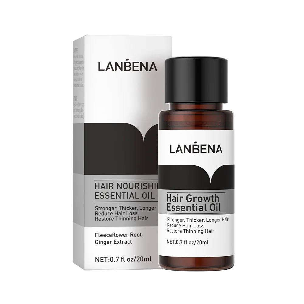 LANBENA Hair Growth Essence Products Hair Fast Powerful Essential Oil Liquid Treatment Preventing Hair Loss Hair Serum Care 20ml