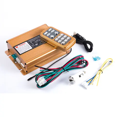 자동차 경적, 경찰차 증폭기, 200W400W, 차량 탑재 무선 경보 경적, 스피커, 도로 개방 경적, 12V 수정 경보 완성