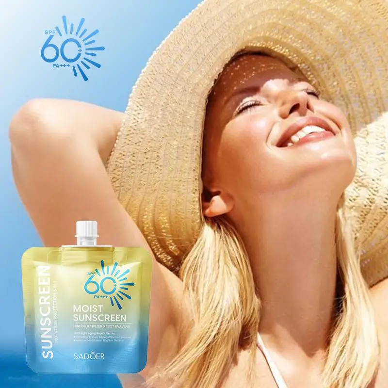 

SADOER Солнцезащитный крем SPF 50+ Солнцезащитный крем для лица и тела Защитный крем для кожи Контроль жирности Увлажняющий освежающий уход за кожей лица и тела