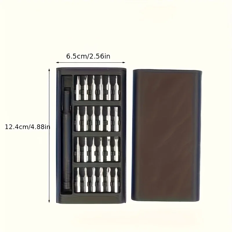 Set de Destornilladores de Precisión 25 en 1, Cabezales Magnéticos Hexagonales y Planos para iPhone, PC, Reloj, Cámara y Gafas 2