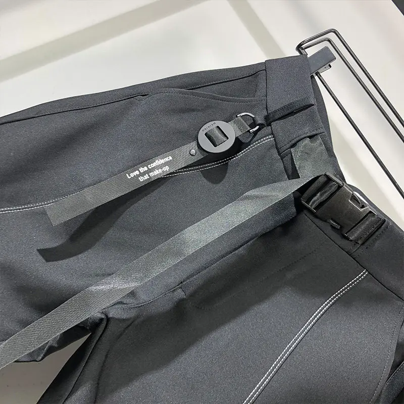 Avant-Garde Hip-Hop Fashionable Designer Loose Cargo Sports Jogger Pants Street Style Stitching Stretch Sweatpants Men