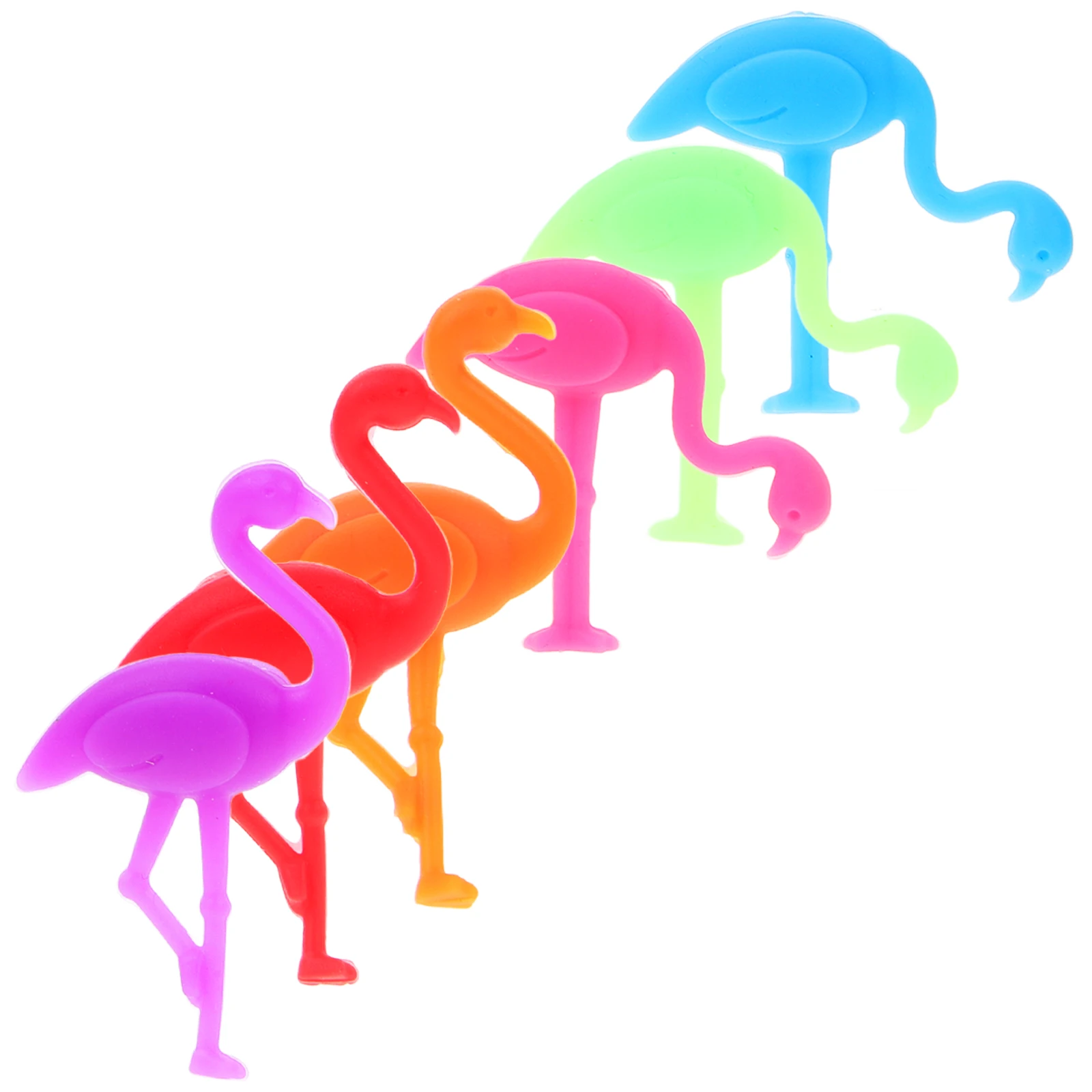 

6pcs Flamingo Glass Markers Silicone Reusable Cup Drink Identifiers Decorative Beverage Party Charm for Weddings
