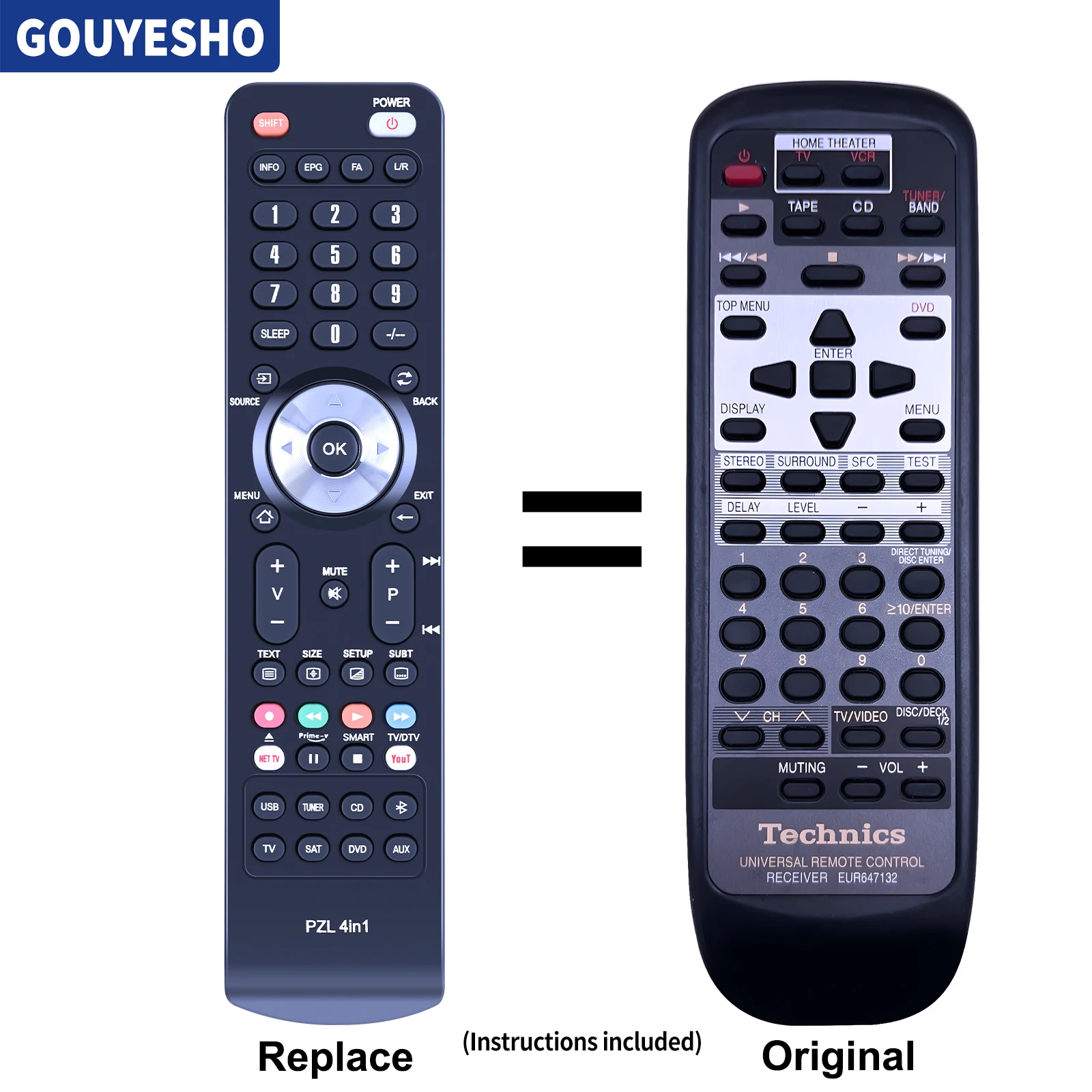 

New Remote Control EUR657139 EUR647132 for Technics SADX940 SA-DX850 SA-DX940