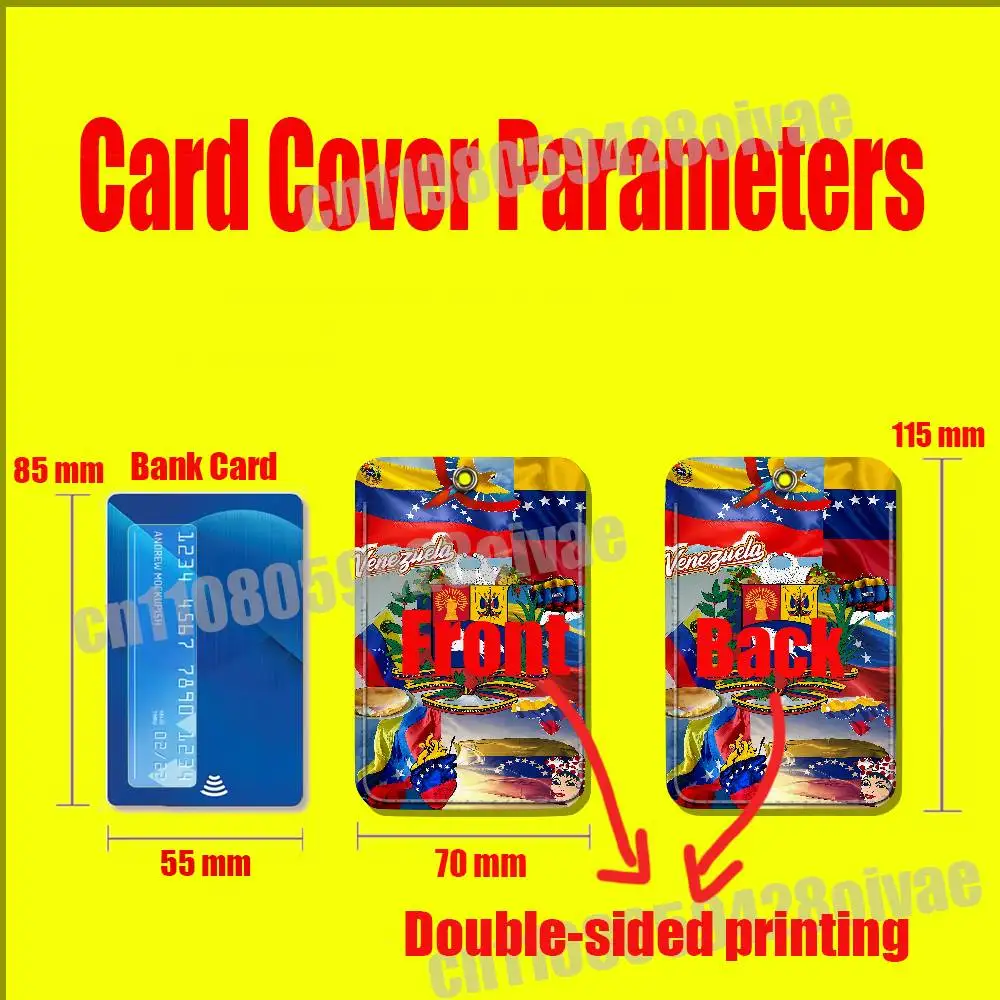 Étui porte-carte Venezuelan avec Logo de passeport Venezuela, pour Clips d'identification, accès bancaire de crédit, manches d'eau, porte-clés de poche en cuir PU