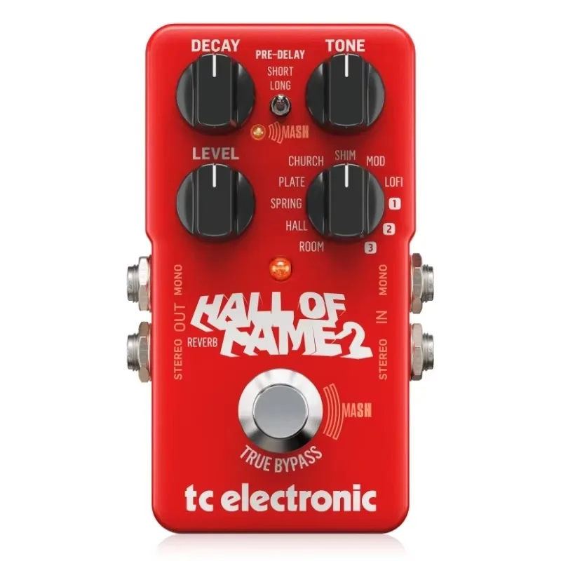 SmCpTc Electronic Hall Of Fame 2 Reverb Guitar Effect Pedal With Groundbreaking Mash Footswitch And Shimmer Effect
