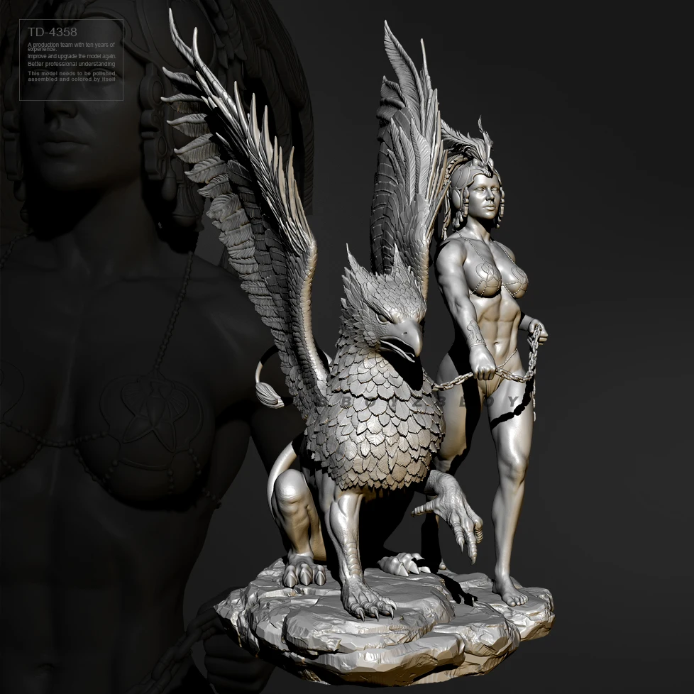 

50mm 75mm Resin model kits figure beauty colorless and self-assembled TD-4358/3D