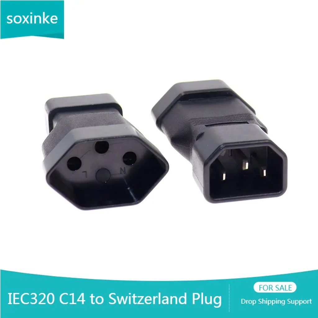 Zwitserland Plug Adapter, Iec 320 C14 Zwitserse Outlet Socket, iec Type J Adapter Voor Ups/Pdu/Apc, Iec Europese Outlet Socket