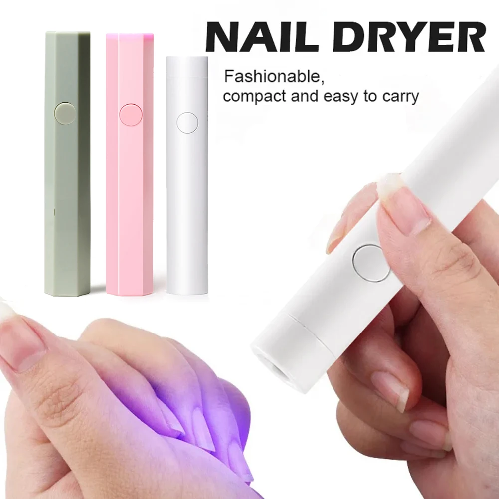 HALAIMAN-Mini secador de uñas portátil, lámpara Led Uv para esmalte de Gel, máquina de herramientas de manicura