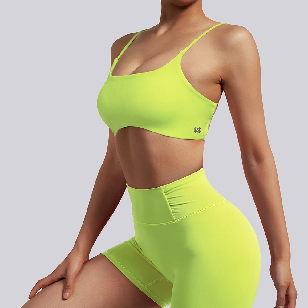 Women Halter Sports Bra High Support Impact Fitness Gym Yoga Top Workout Clothes Push-up Corset Padded Activewear Yoga Bra Women