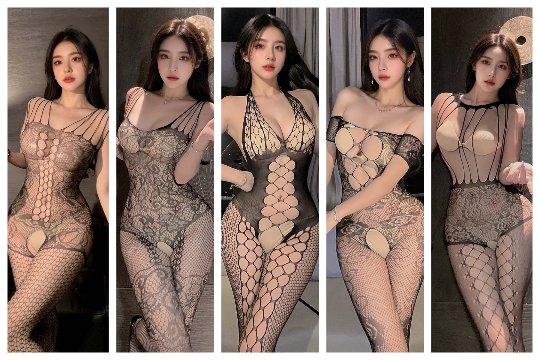 

SIMPLEJEWEL, 1 шт., 5 шт., женские ажурные чулки для тела, сексуальное экзотическое нижнее белье, цельный кружевной боди, сексуальное экзотическое белье