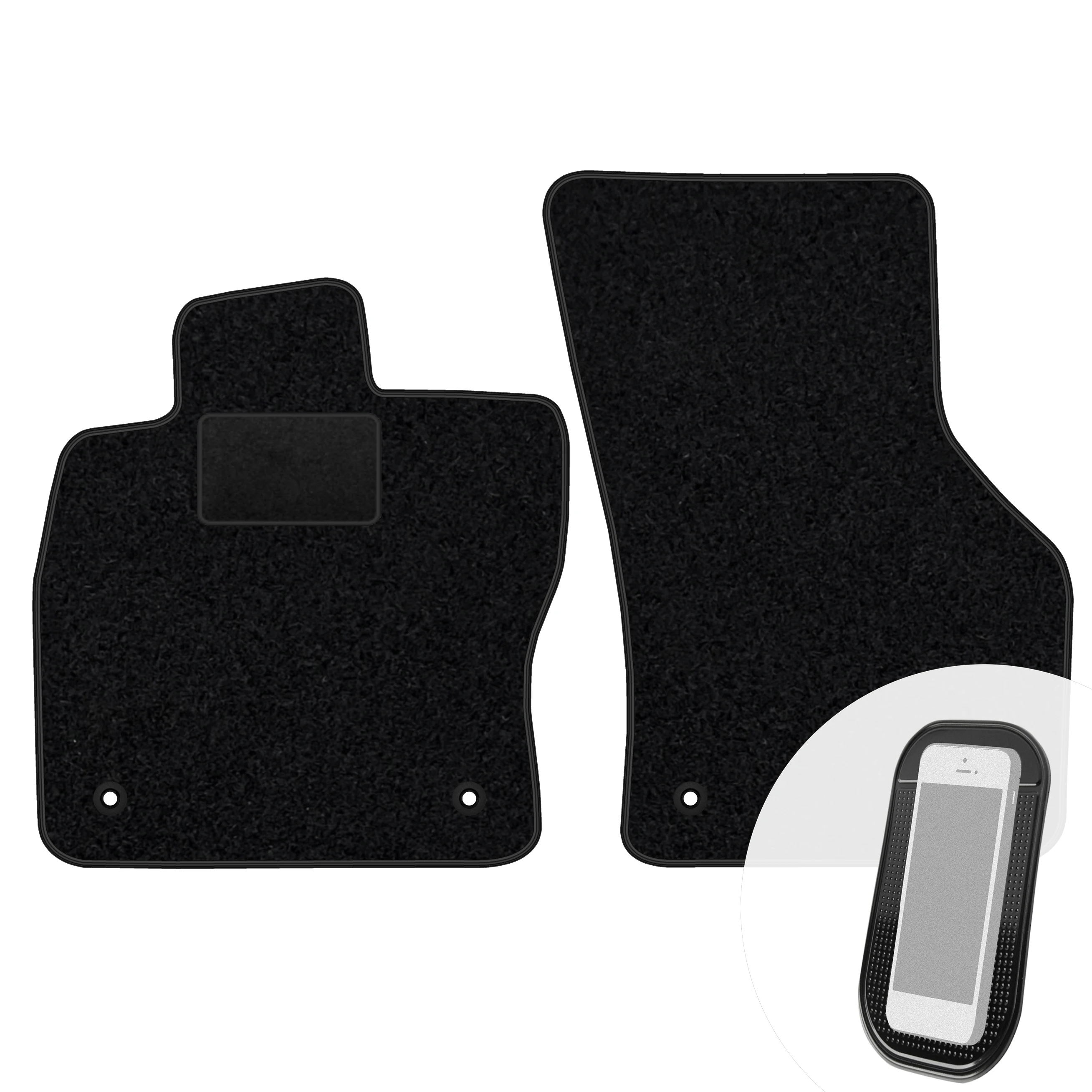Veloursmatten Przody Zwart voor Volkswagen Passat B8 2014-2023