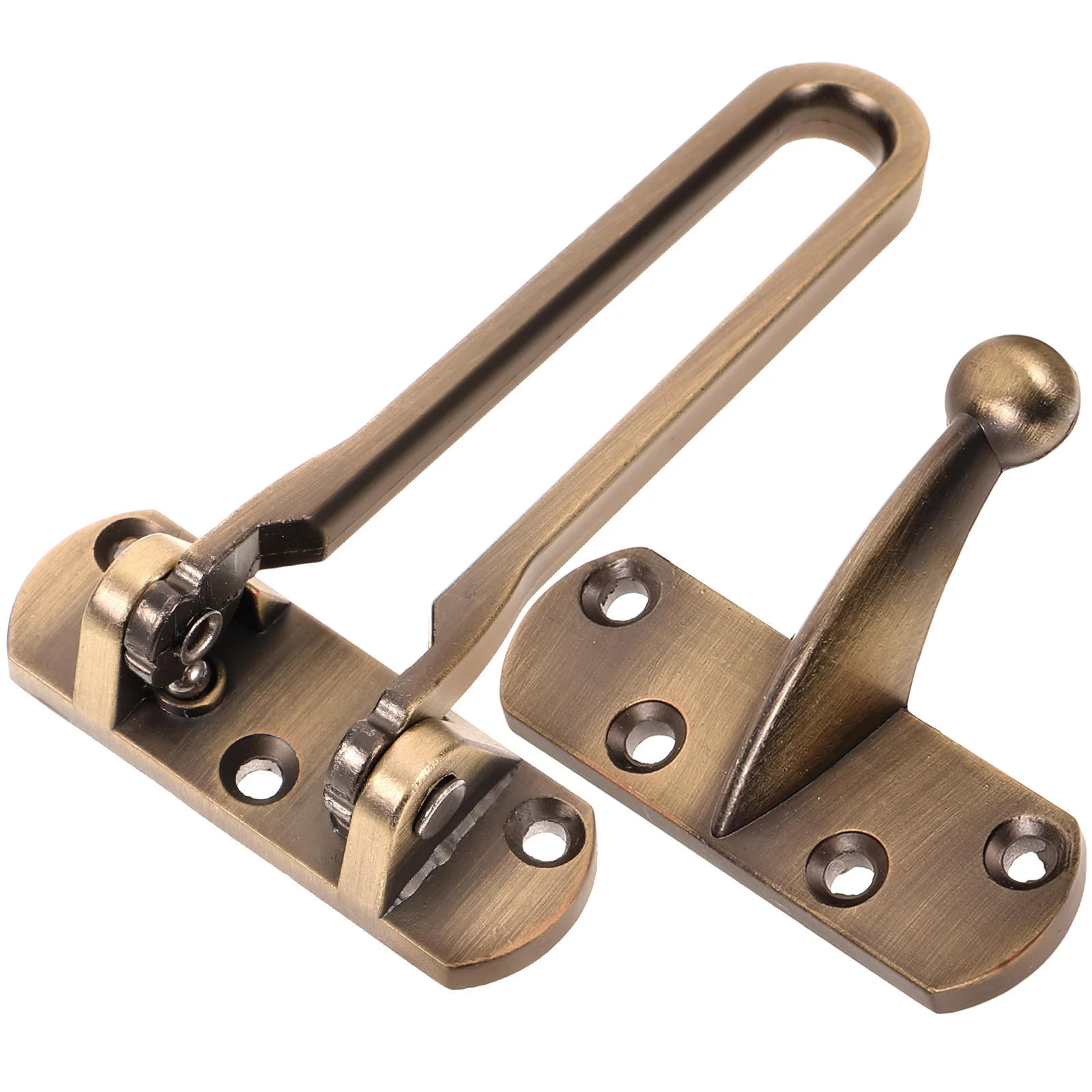 

Door Latch Reinforcement Heavy Duty Security Lock for Interior Front Door Safety Sturdy Metal Construction Simple Vintage Style