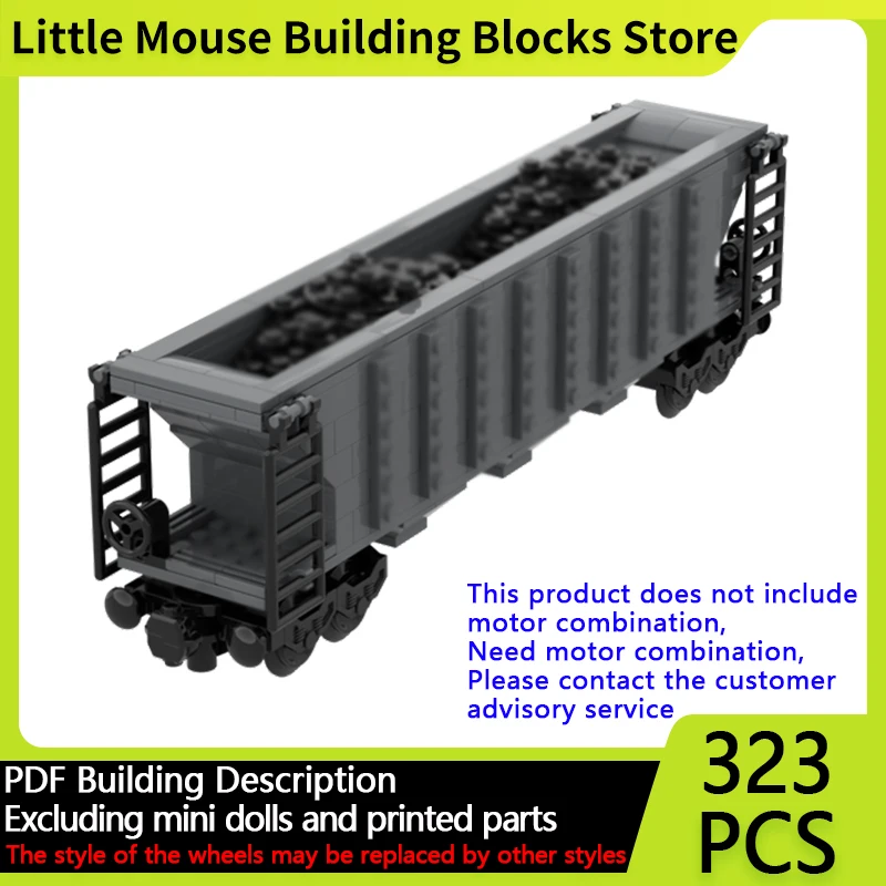 

Модель городской автомобиль MOC, строительные кирпичи T103, угольный бункер, модульная технология, подарки, праздник, сборка, детские игрушки, костюм