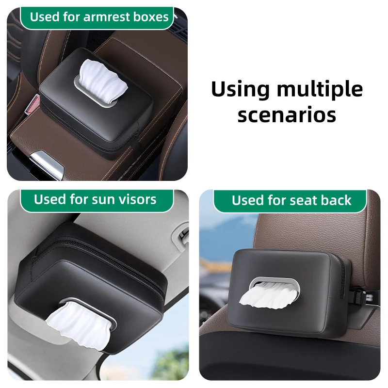 Car Tissue Box Holder for Volkswagen VW GOLF 4 5 6 7 8 MK4 MK5 MK6 MK7 MK8 POLO 6R 6C 9N Tiguan Passat B5 B6 B7 Car Napkin Box view 2