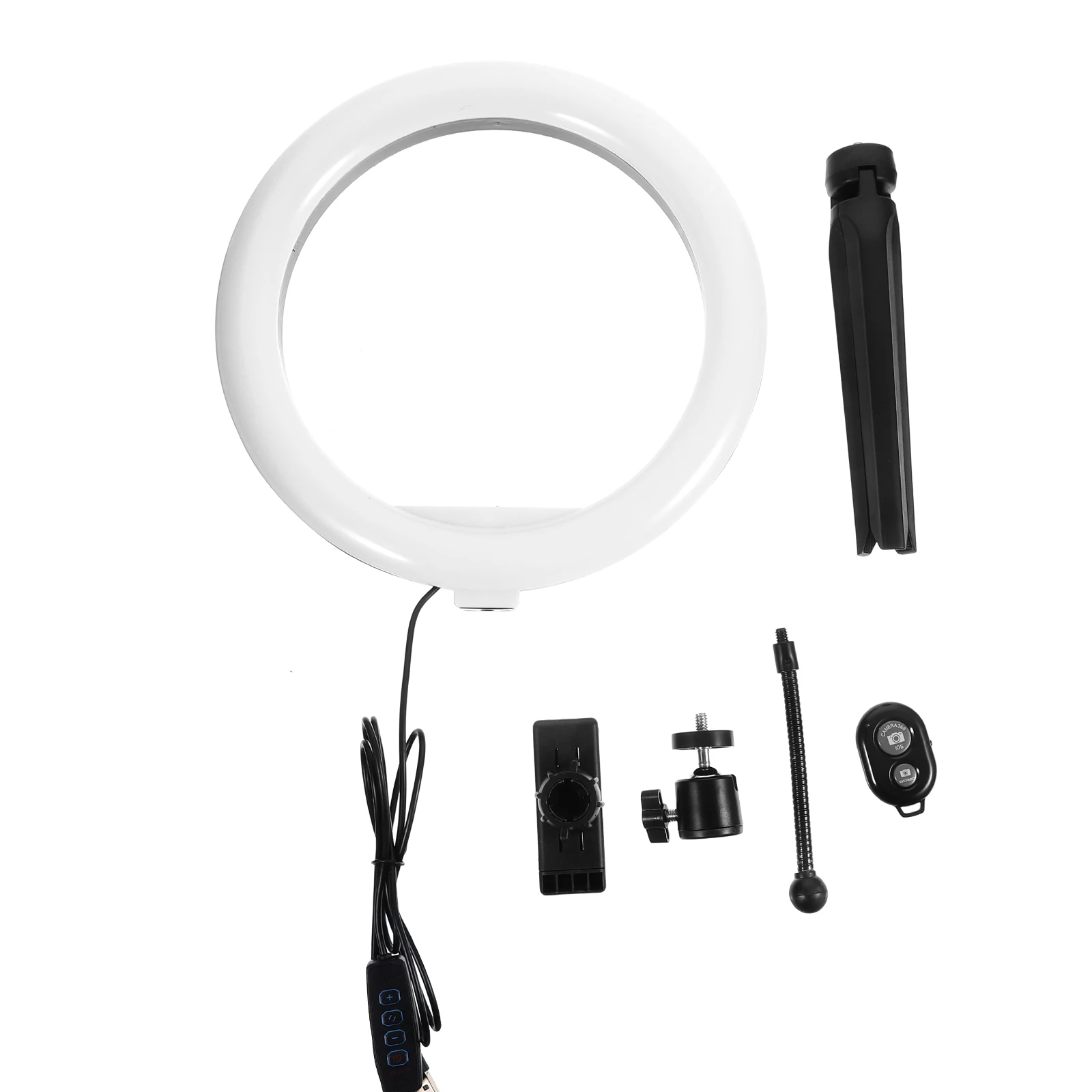 

Tripod Light Ring Desktop LED Fill Lamp Dimmable Phone White Supplementary Plastic