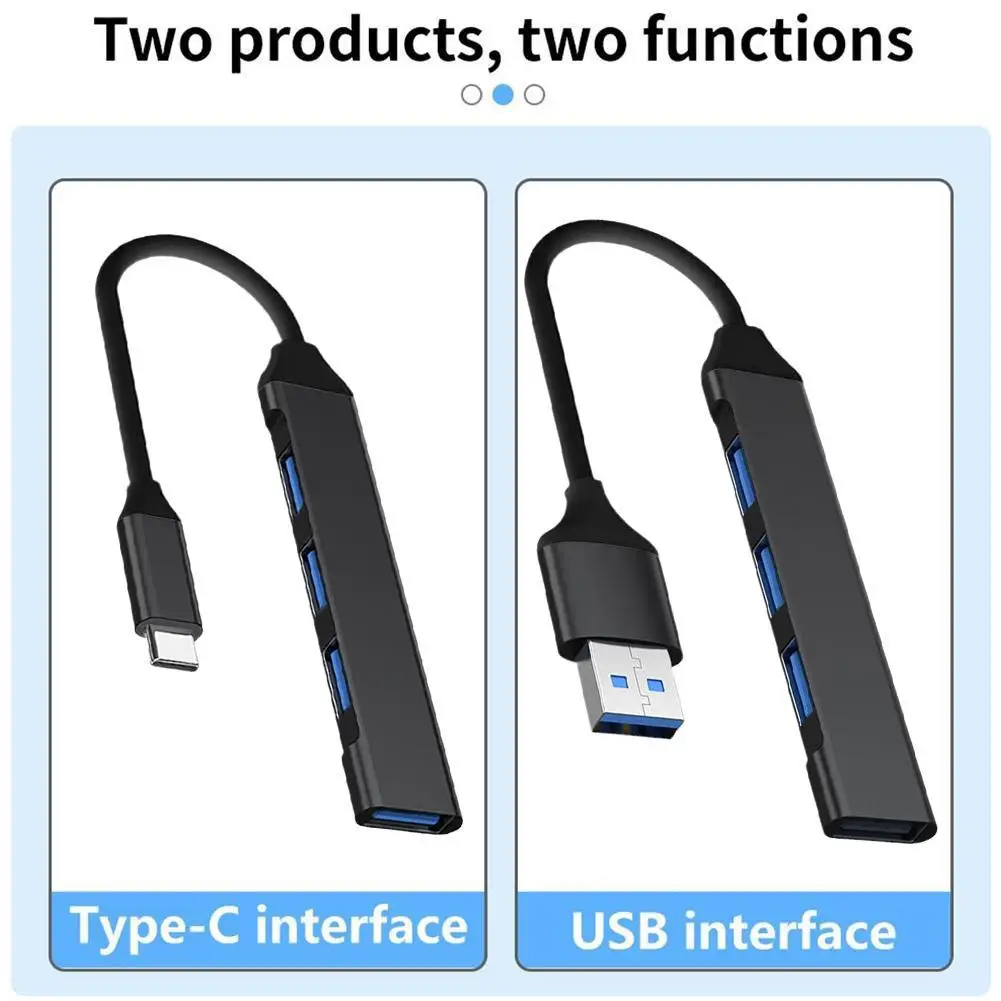 4 Port USB 3.0 Hub USB Hub High Speed Splitter 5Gbps Type C For PC Computer Accessories Multiport HUB 4 USB 3.0 2.0 Ports G8F1