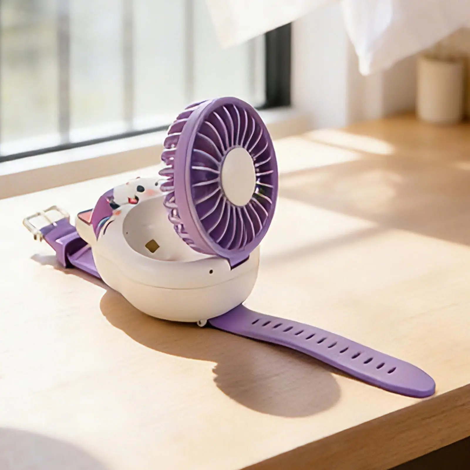 

Portable Fan For Travel Foldable With Wrist Strap Watch Shaped Small Fans Portable For Kids Boys Girls Summer Indoor Outdoor